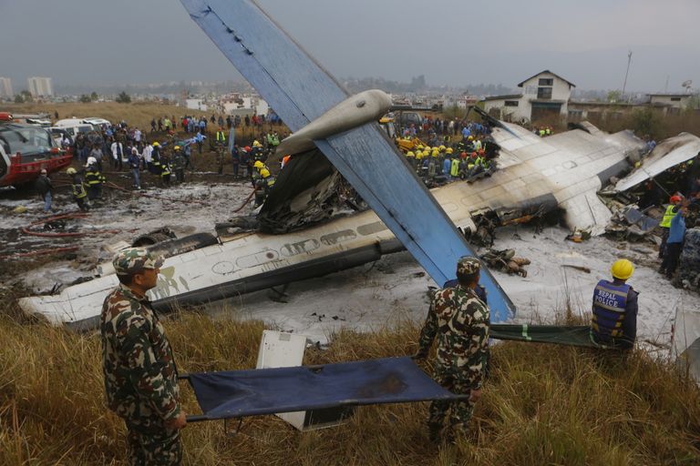 Kathmandu lennuväljal õnnetusse sattunud lennuk