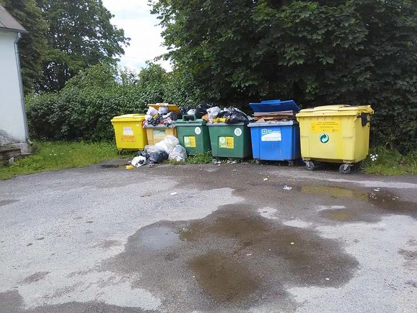 TORNIMÄE: Pöide vallavanema Andres Hanso sõnul on ka neil rohkesti täituvad prügikastid paras peavalu.
Foto: Erakogu