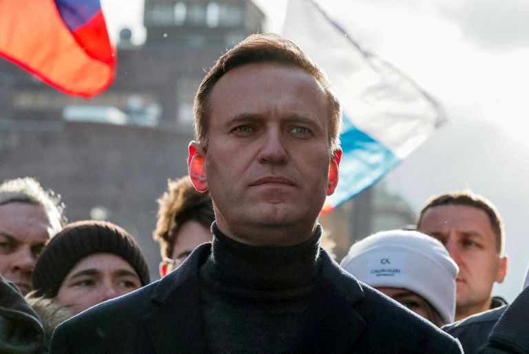 Алексей Навальный в 2020 году на марше в память об убитом в 2015 году лидере российской оппозиции Борисе Немцове