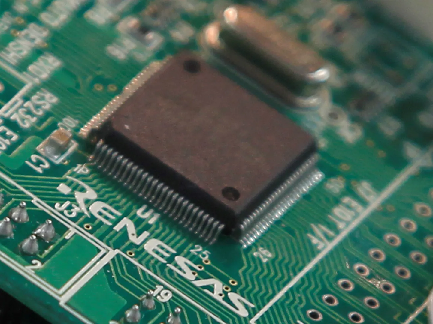 Jaapani Renesas Electronics Corp'is valmistatud kiip.