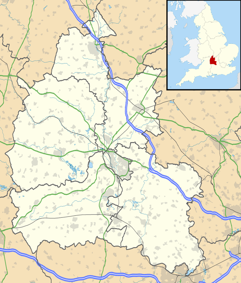 Oxfordshire'i asukoht Ühendkuningriigi kaardil