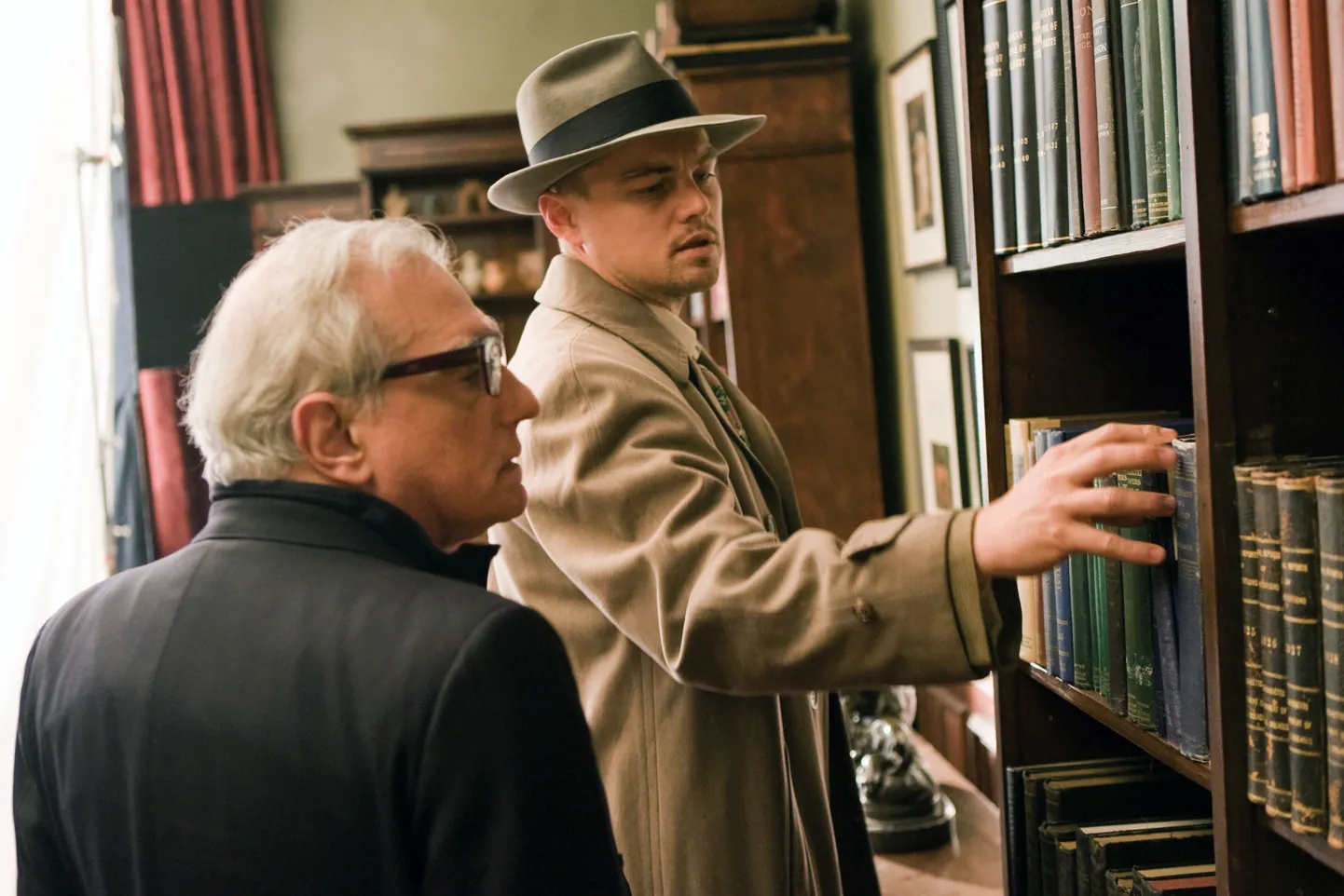 Martin Scorsese ja Leonardo DiCaprio filmi «Suletud saar» võttel.