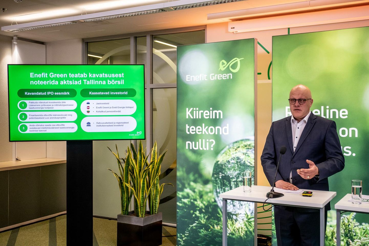 Eesti Energia tütarettevõtte Enefit Green juhatuse esimees Aavo Kärmas teatas eile, et ettevõte läheb Tallinna börsile. 
