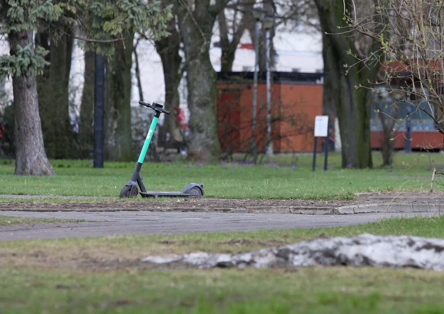 Bolti tõukeratas Tartu keskpargis.