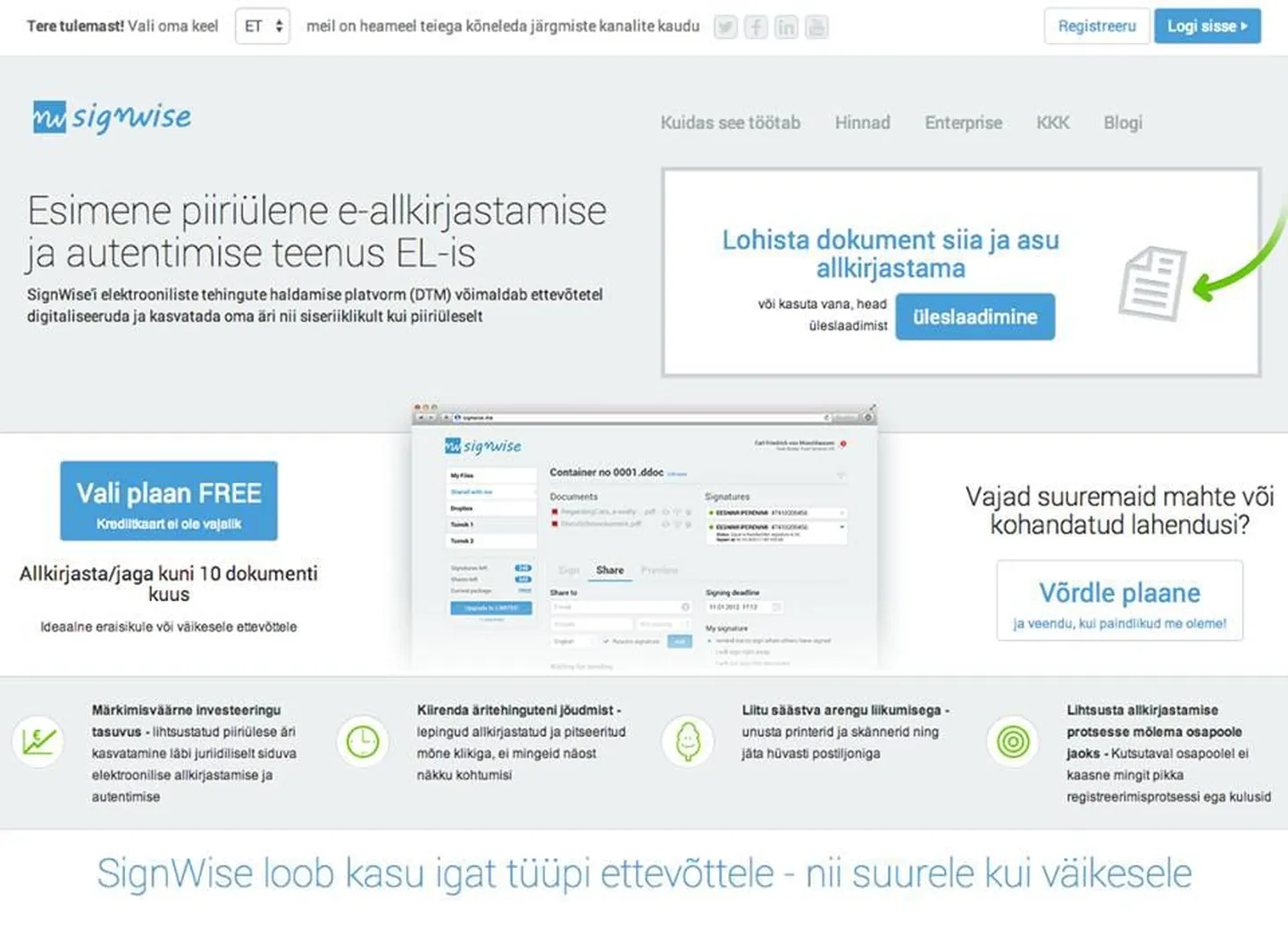 Signwise pakub rahvusvahelist sigiallkirjastamide võimalust ettevõtetele.
