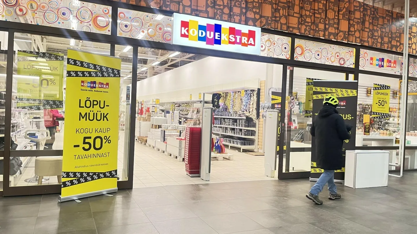 Как заверил владелец Koduekstra, это финальная распродажа магазина в торговом центре Kroonikeskus.
