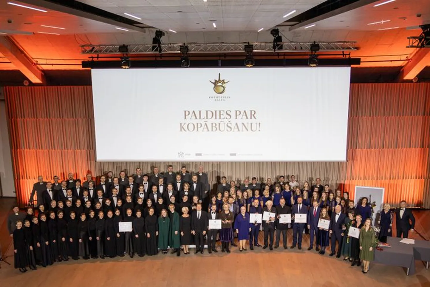Pirmās Kormūzikas balvas pasniegšana 2024. gada 20. janvārī Mežaparka Lielās estrādes Kokaru zālē.