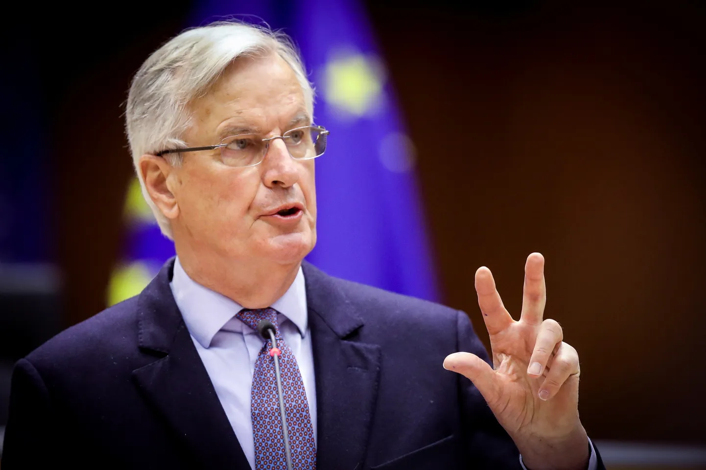 Michel Barnier üleeile Euroopa Parlamendis.