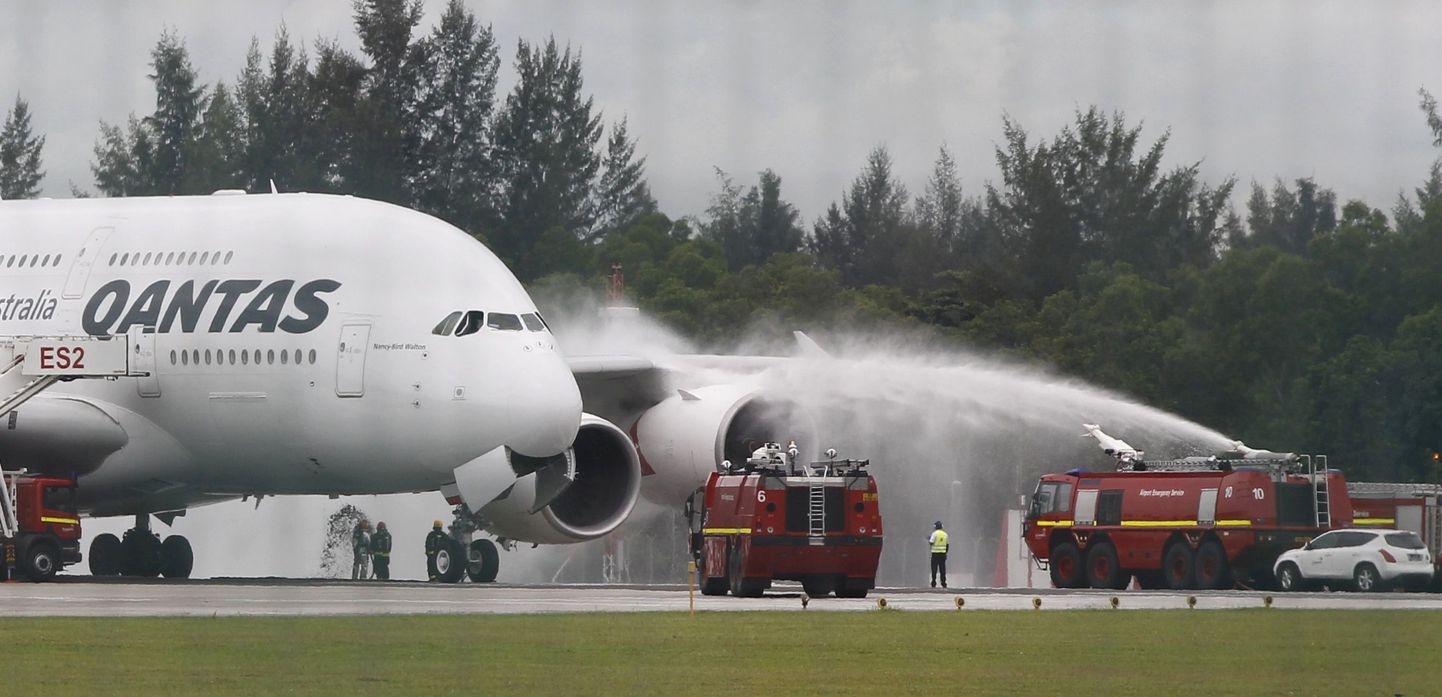 Qantas Airways lennuk tegi hädamaandumise Singapuris