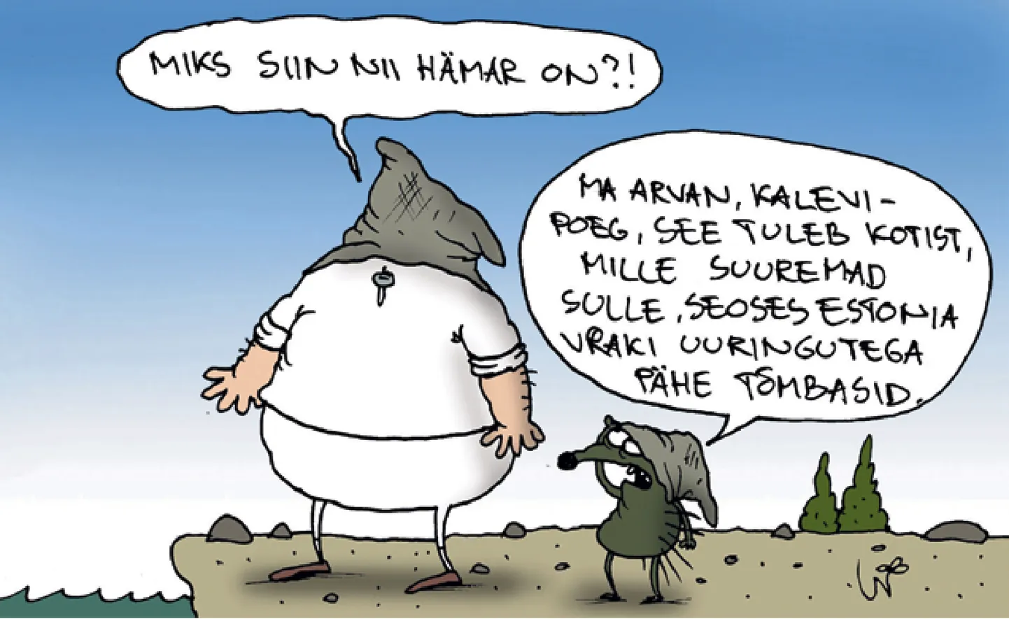 Urmas Nemvalts joonistab.