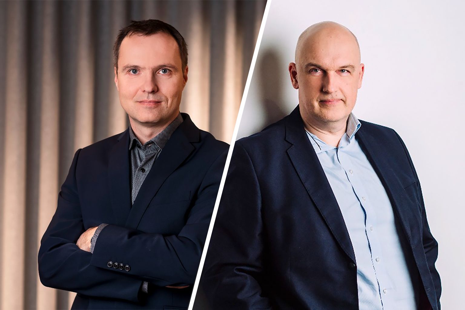 SEB panga varahalduse fondijuht Endriko Võrklaev (vasakul) ja äriarendusjuht Peeter Schamardin.