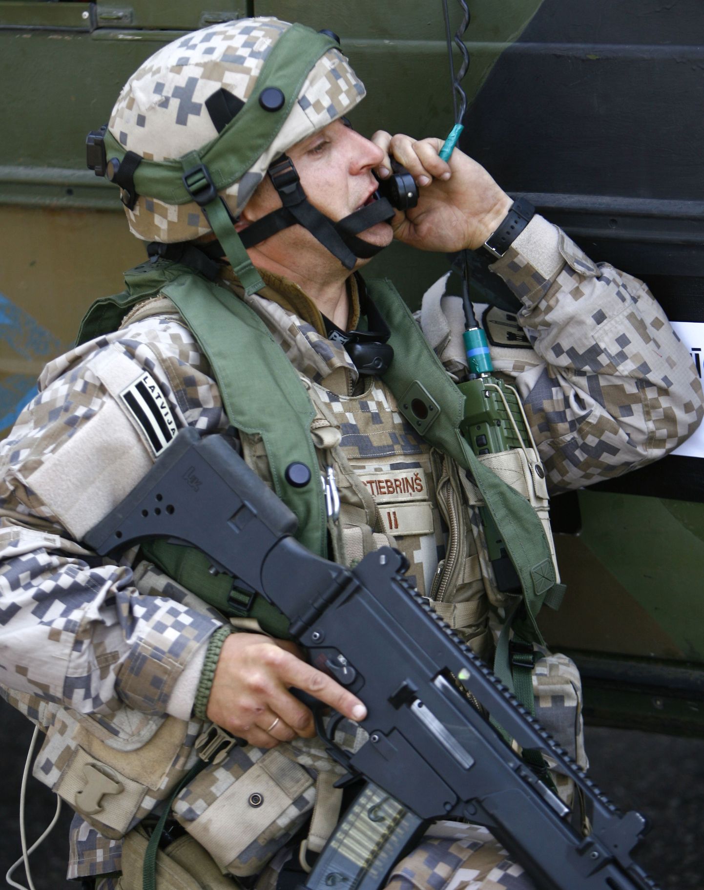 Läti armee sõdur.