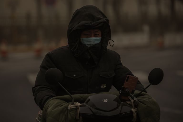Liivatorm Hiina pealinnas Pekingis 15.märtsil 2021