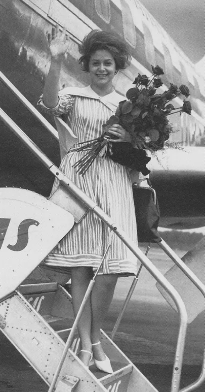 Marion Rung 1962. aastal Sopotisse sõitmas.