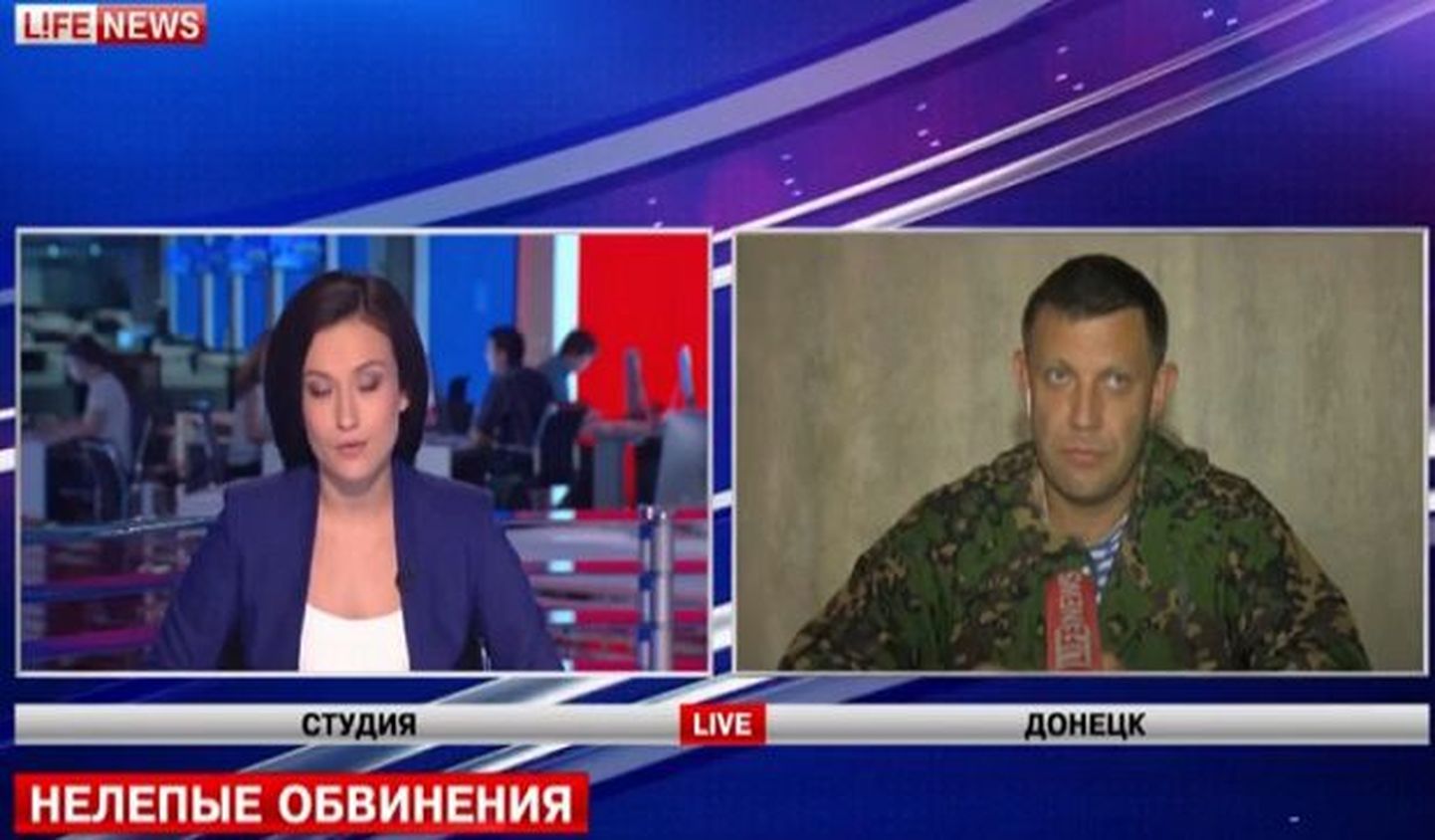 Aleksandr Zahhartšenko eile Vene telekanali LifeNews'i otse-eetris