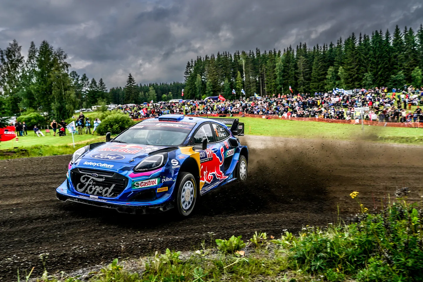 Ott Tanak and Martin Jarveoja at the Finland rally test.