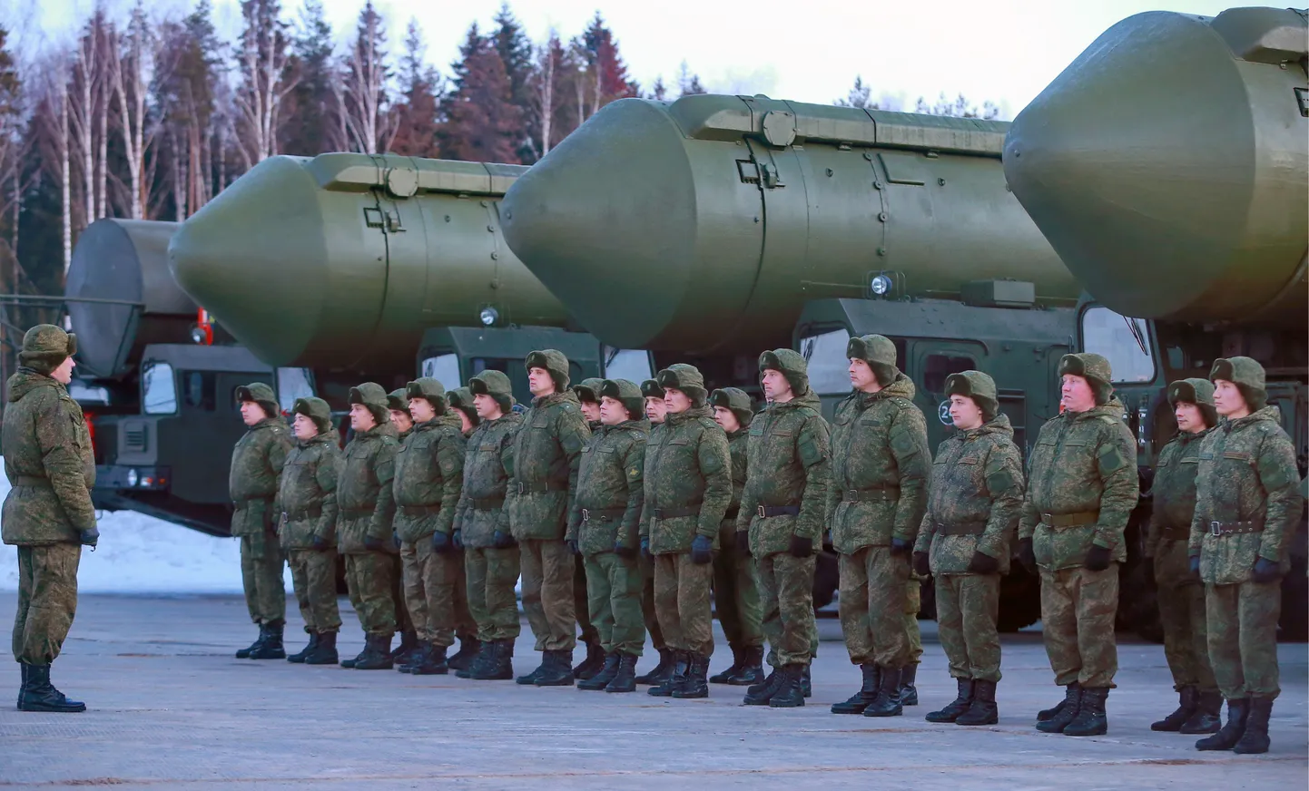 Ivanovo oblastis harjutati Jars-raketisüsteemide juures Punasel väljakul toimuvaks 9. mai paraadiks juba 25. veebruaril.