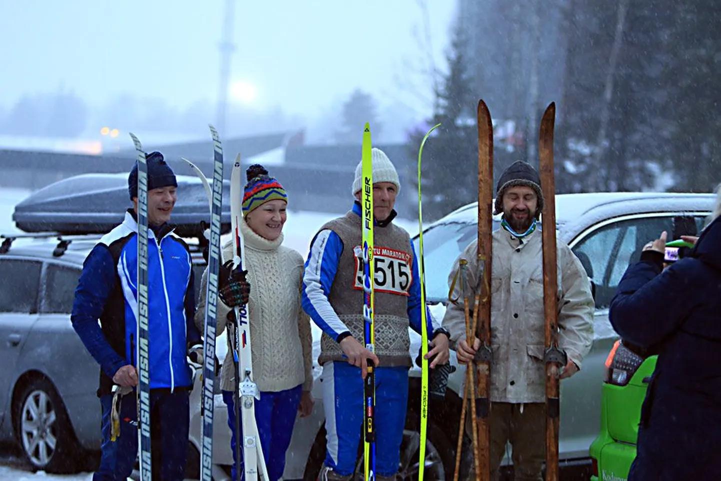 Ретро-забег на лыжах в честь 55-летия Тартуского марафона.