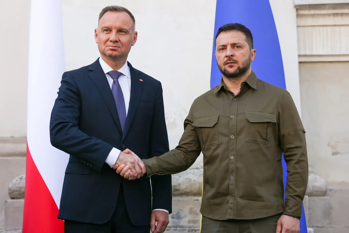 Президент Польши Анджей Дуда и президент Украины Владимир Зеленский.