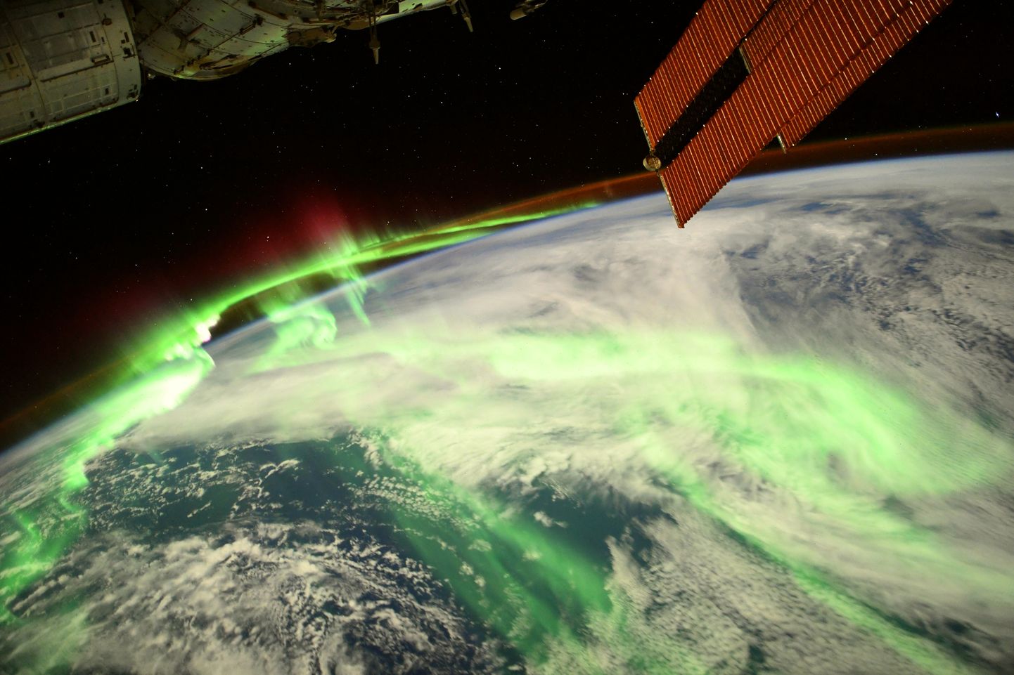 Ziemeļblāzma no Starptautiskās kosmosa stacijas