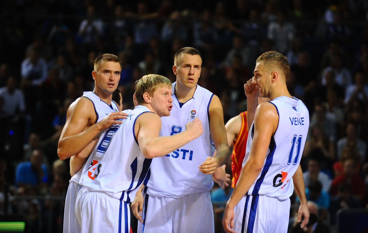Eesti koondislased mängus Montenegro vastu.