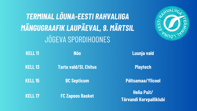 Korvpalli Terminal Lõuna-Eesti Rahvaliiga mängupäev 09.03.2024