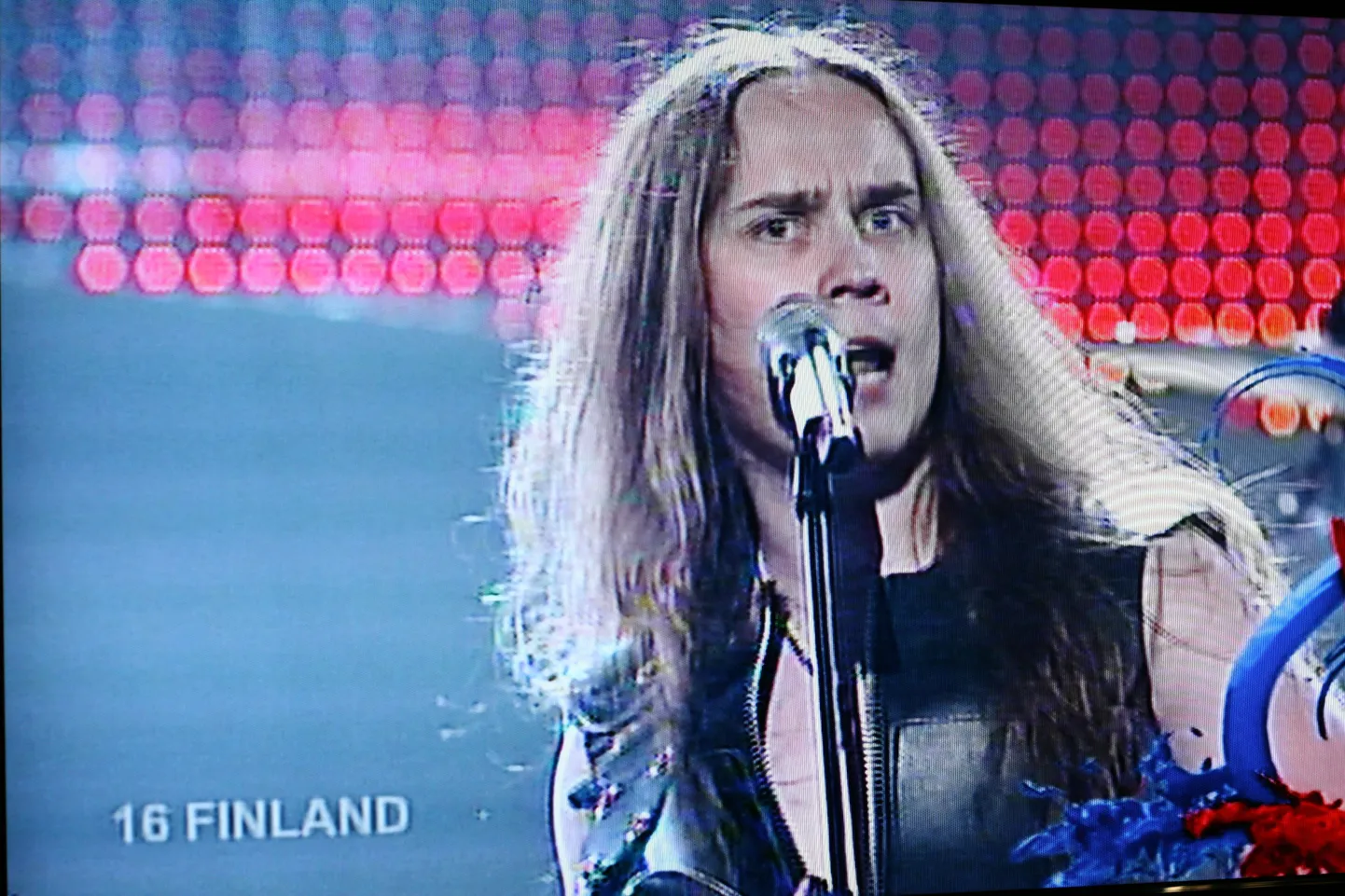 Soome proov nähtuna pressikeskuse ekraanil.