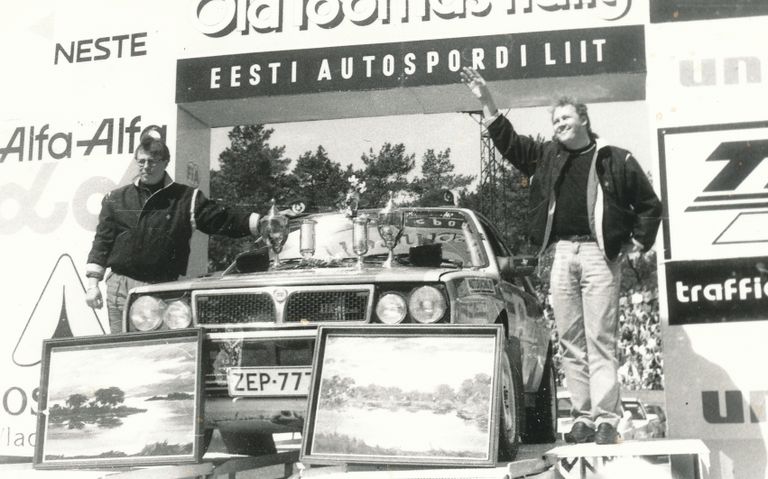 Ka 1990. aasta Old Toomas Rally võitjad Seppo Mustonen - Jarmo Mahonen sõitsid Lancial.  