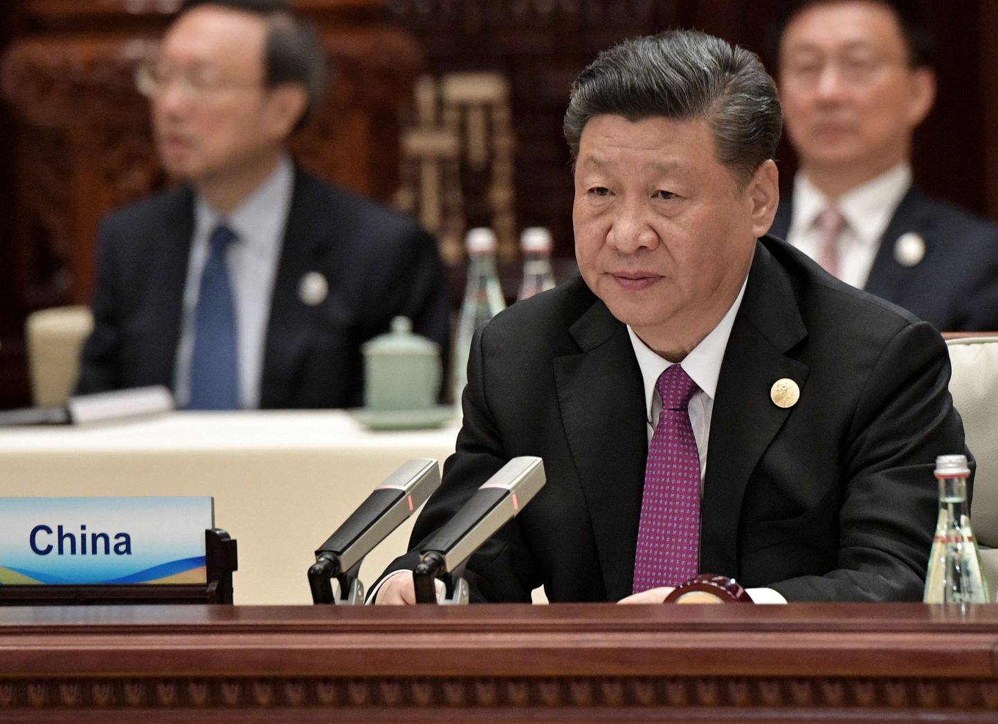 Hiina president Xi Jinping Vöönd ja Tee tippkohtumise istungil Pekingis.