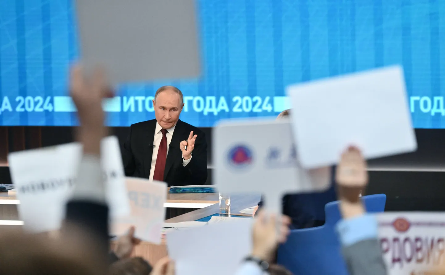 Vladimir Putin suurel aastalõpu pressikohtumisel 19. detsembril 2024.