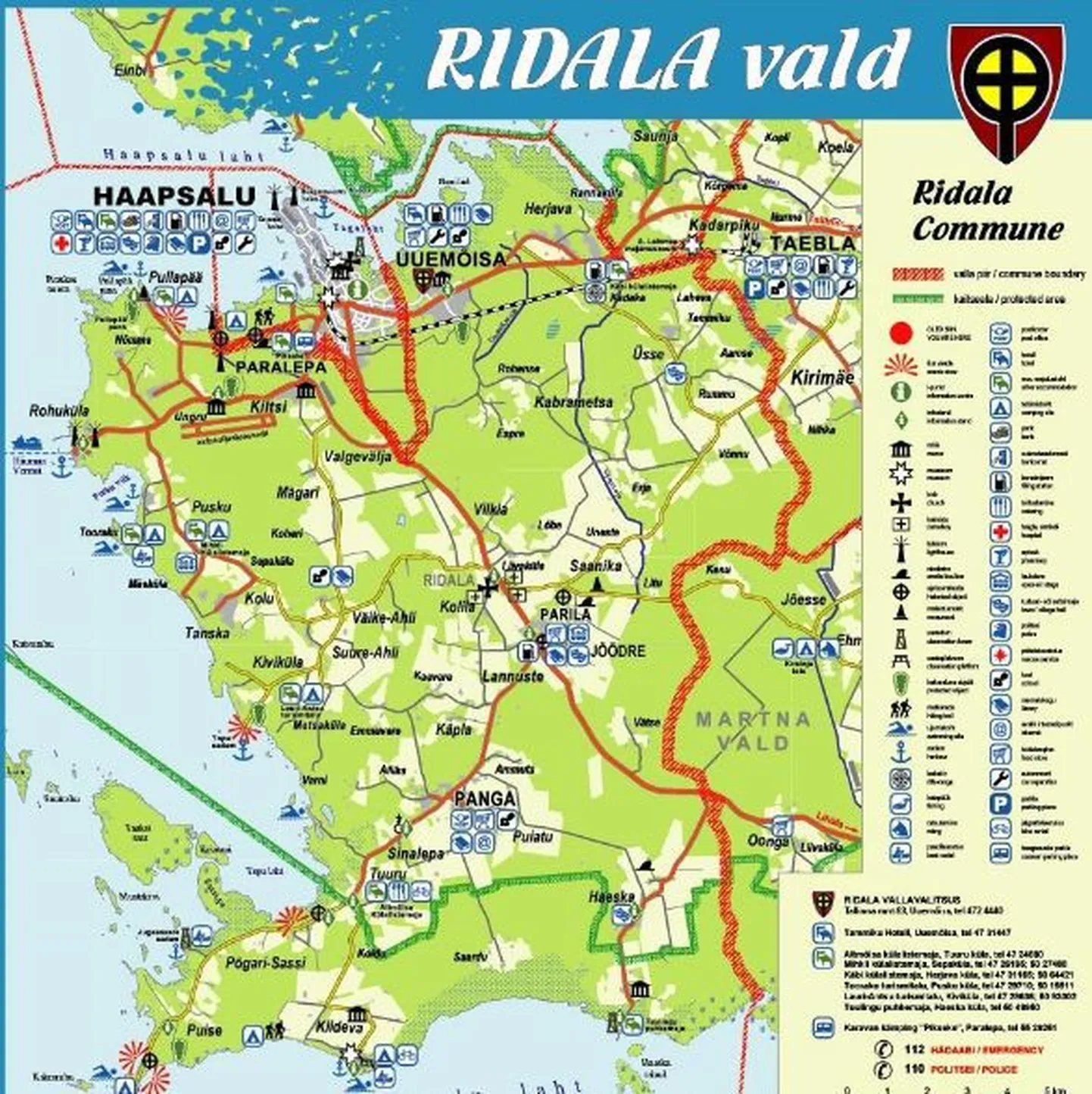 Ridala valla kaart