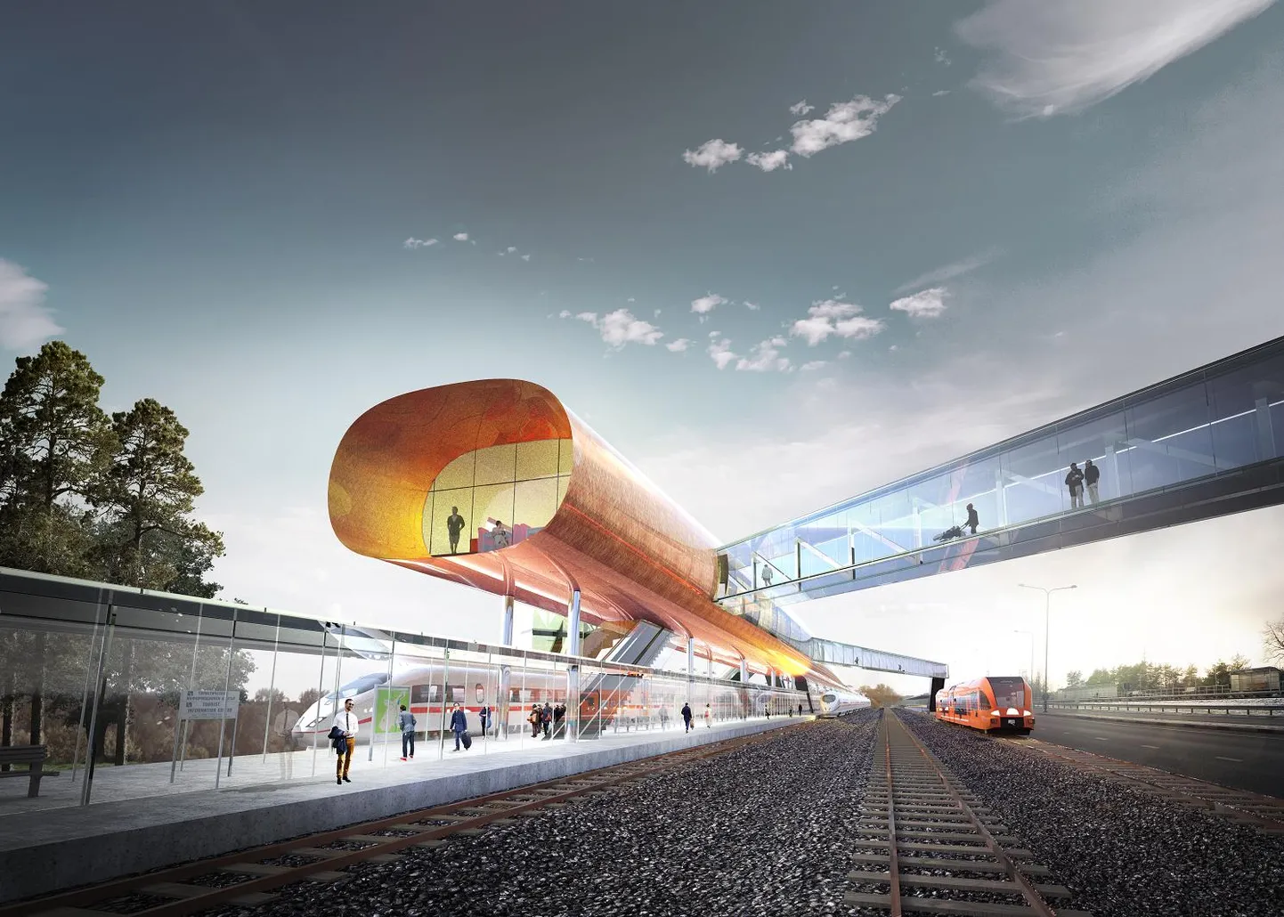 Pärnu rongipeatus Rail Baltic FOTO: Rail Baltic