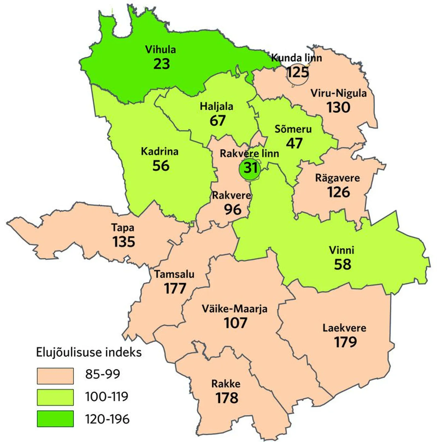 Omavalitsuste koht edetabelis