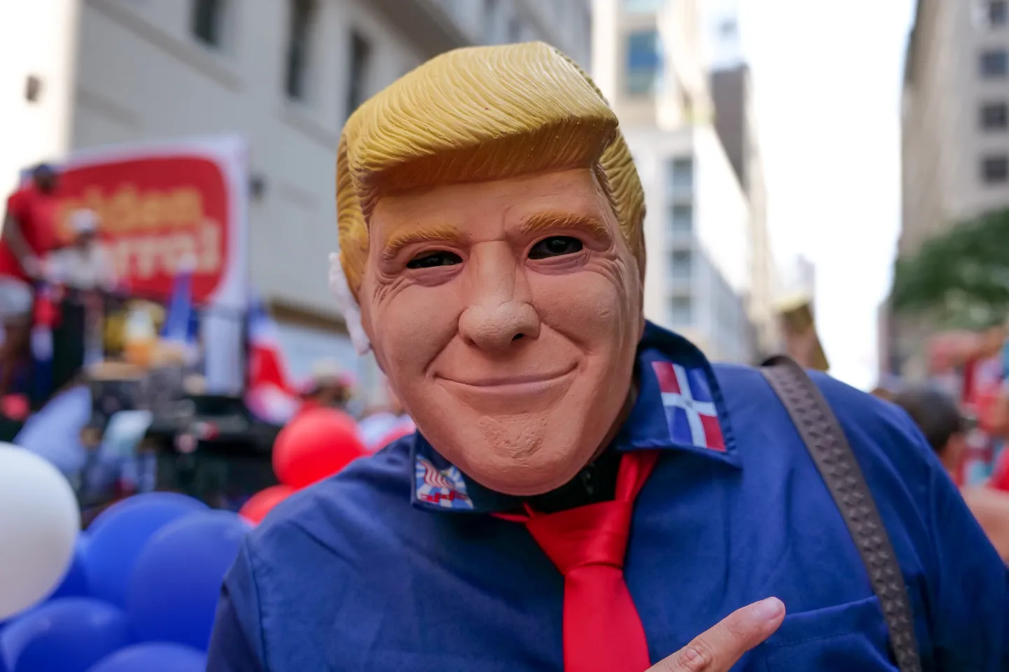 Donald Trumpi jäljendaja New Yorkis toimunud Dominikaani rahvale pühendatud paraadil. Foto on illustratiivne.