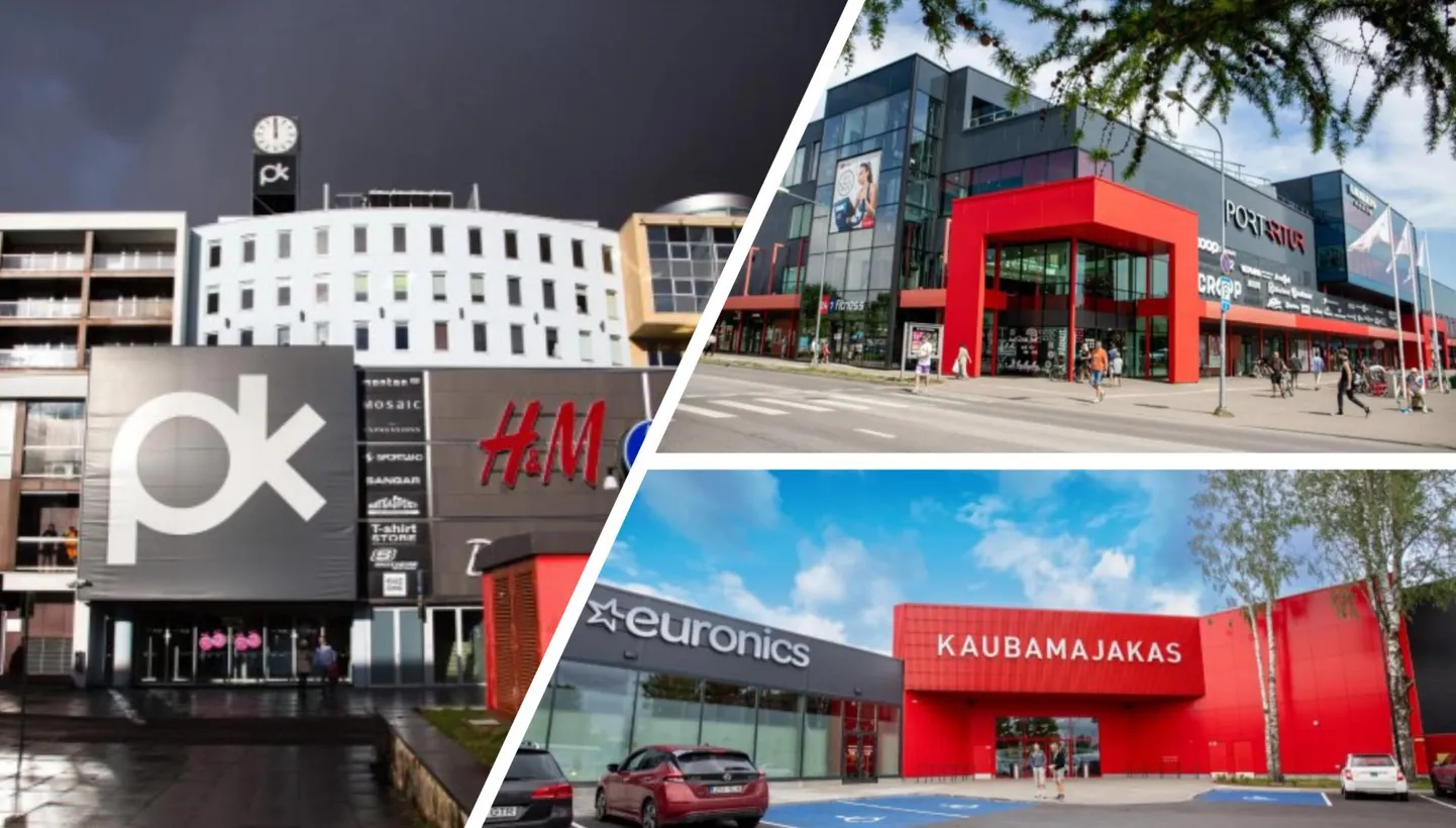 Pärnu suuremad kaubanduskeskused.