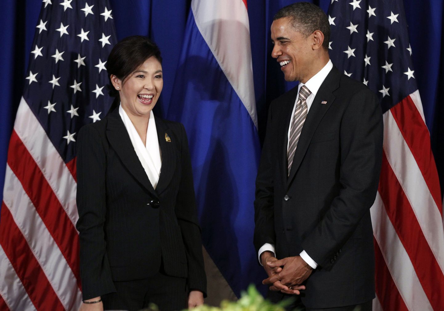 Tai peaminister Yingluck Shinawatra koos USA presidendi Barack Obamaga.