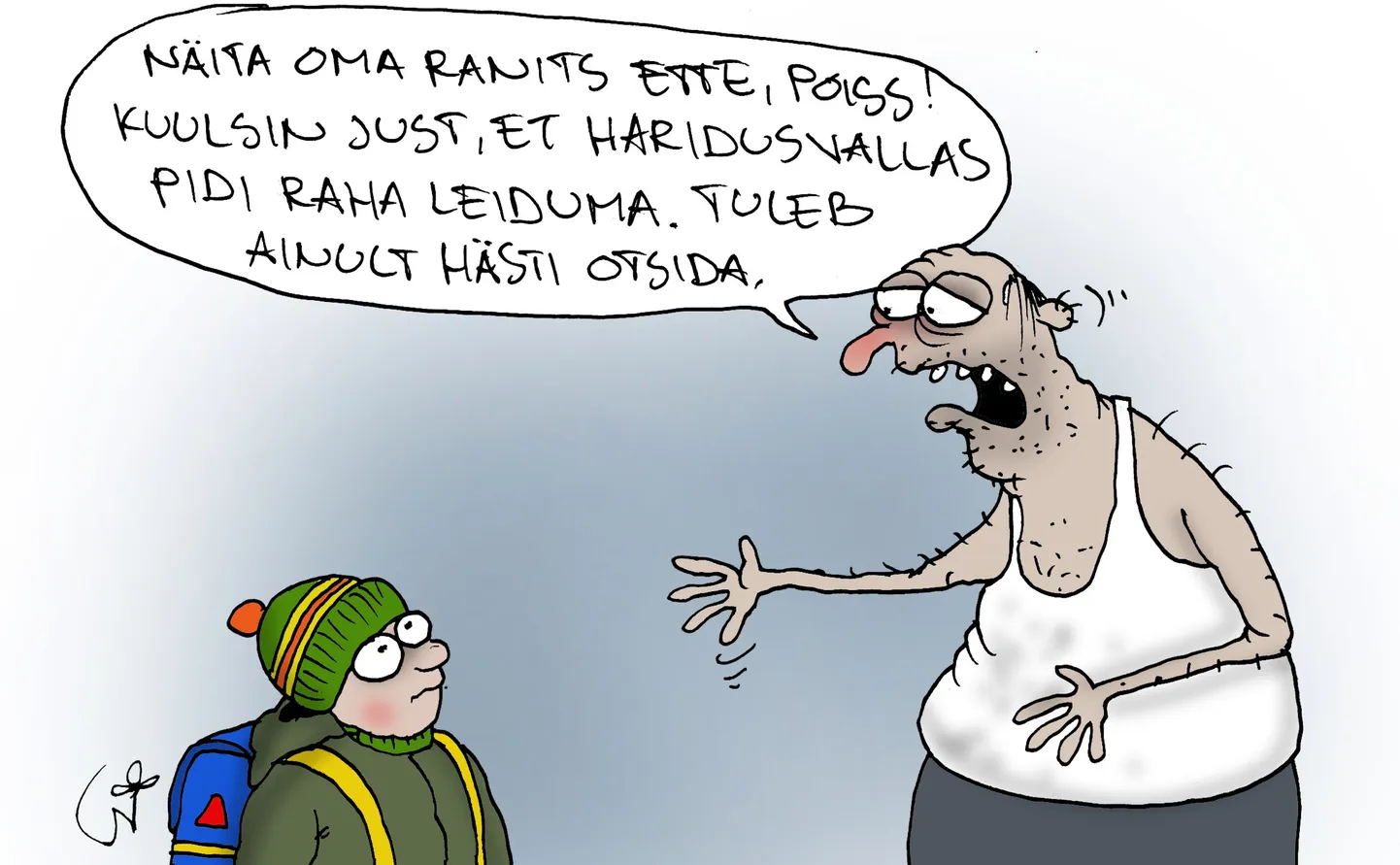 Urmas Nemvalts joonistab.