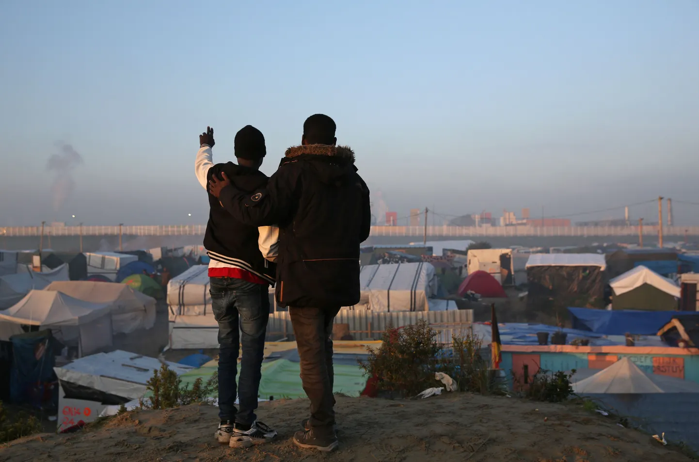 Vaade Calais' Džunglile