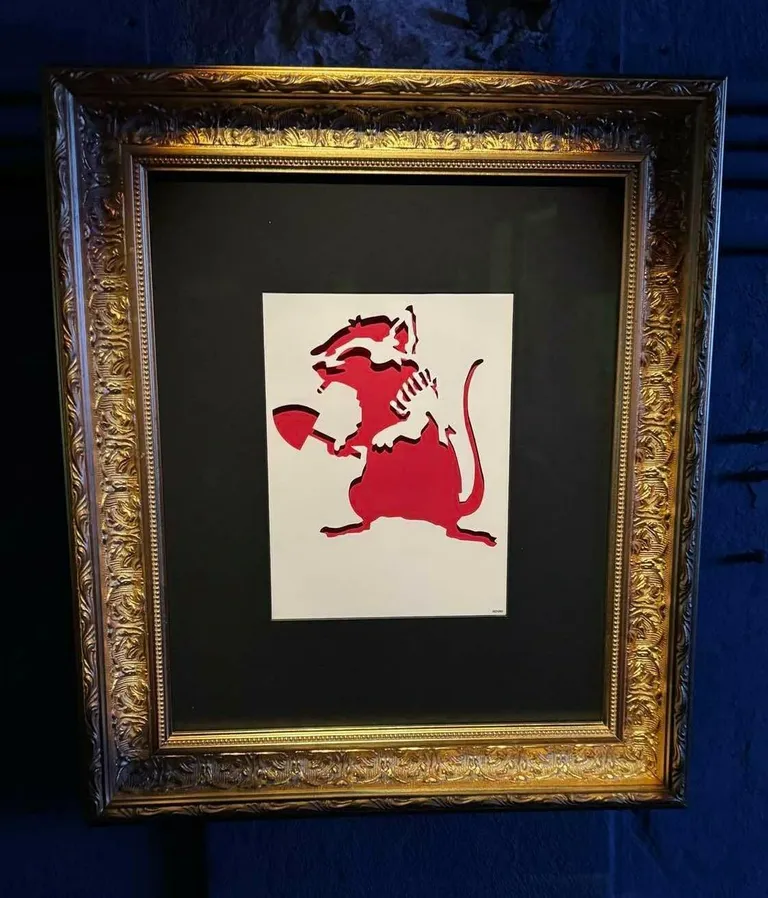 Banksy, «Rat stencil» (2002).