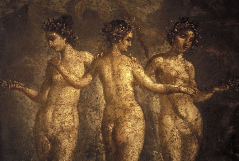 Pompei fresko «Kolm graatsiat»