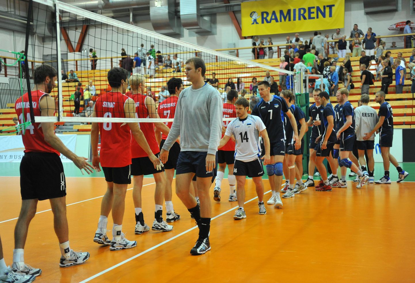 Eesti võrkpallikoondise ja Kanada koonise mäng Pärnus eelmisel aastal.