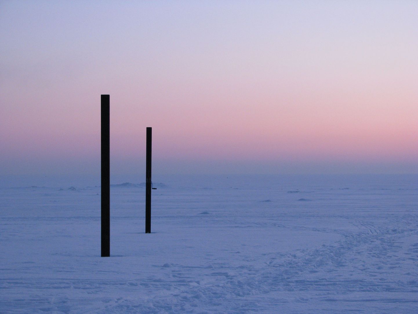 Vaade rannas Pärnu lahele 14.02.2011, külma üle -10 kraadi.