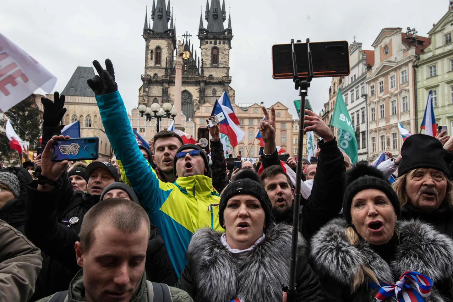 Протесты в Праге.