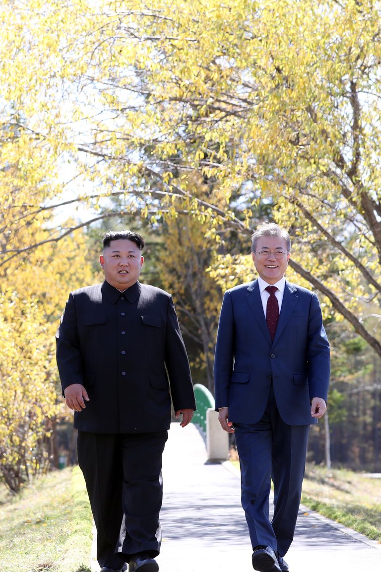 Kim Jong-un ja Moon Jae-in 20. septembril Pyongyangis