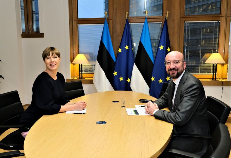 President Kersti Kaljulaid kohtus ELi uute juhtidega.