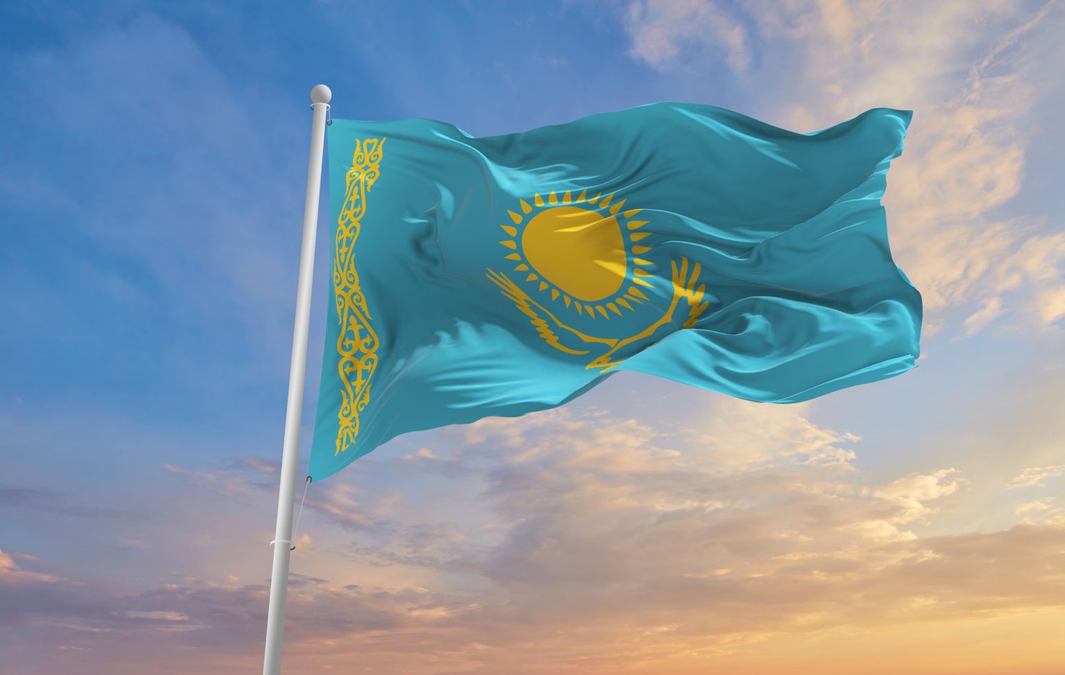 Флаг Казахстана. Иллюстративное фото