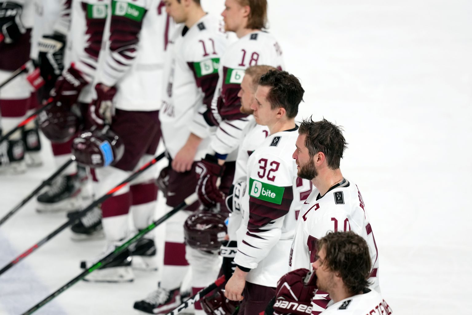 Pasaules čempionāta spēle hokejā starp Latvijas un Vācijas valstsvienībām "Arēnā Rīga".