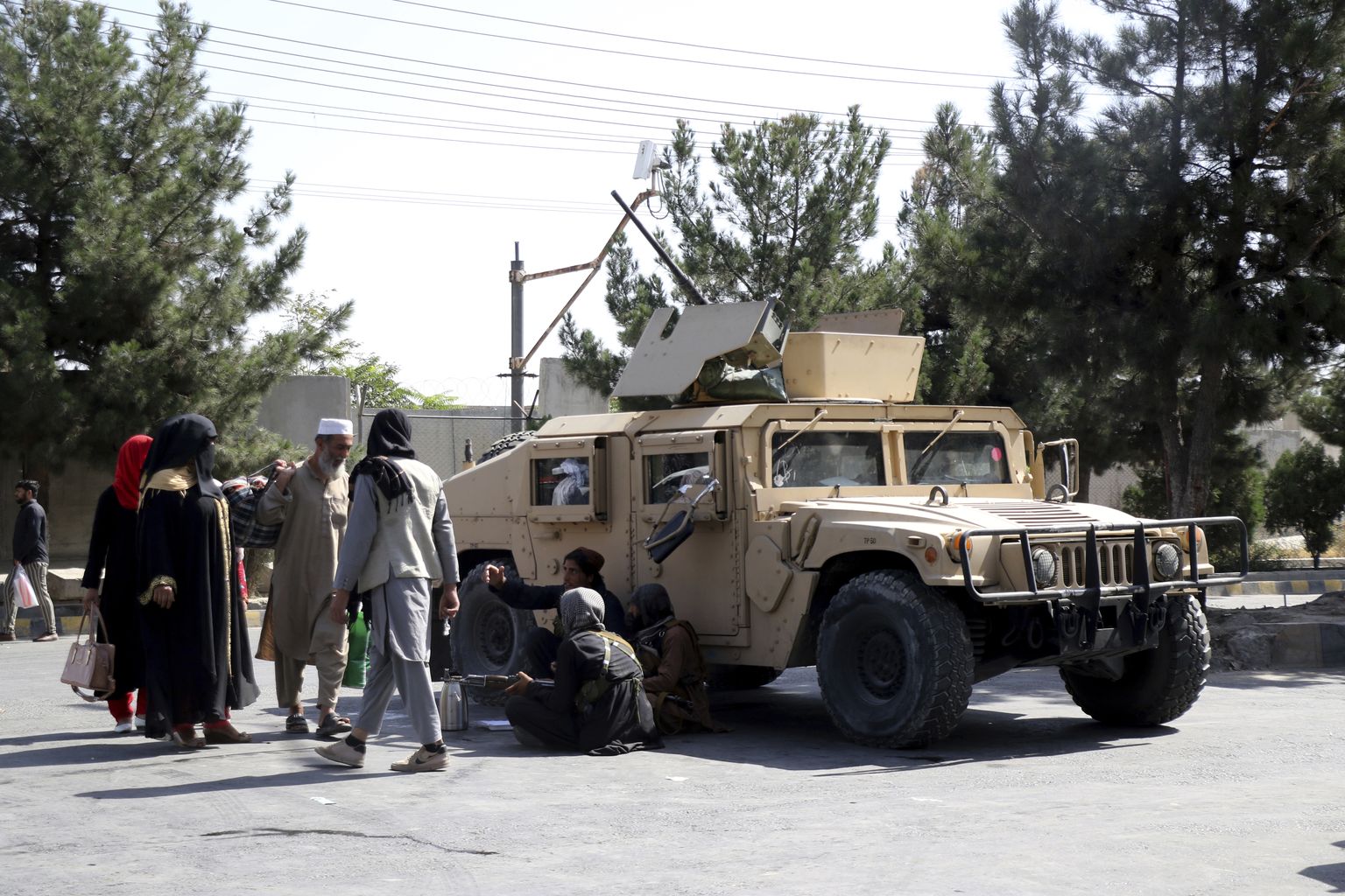 Talibani kontrollpunkt Kabulis.