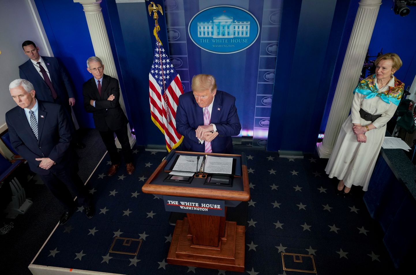 USA president Donald Trump briifingul koroonaviiruse küsimuses Washingtonis Valges Majas 4. aprill 2020.