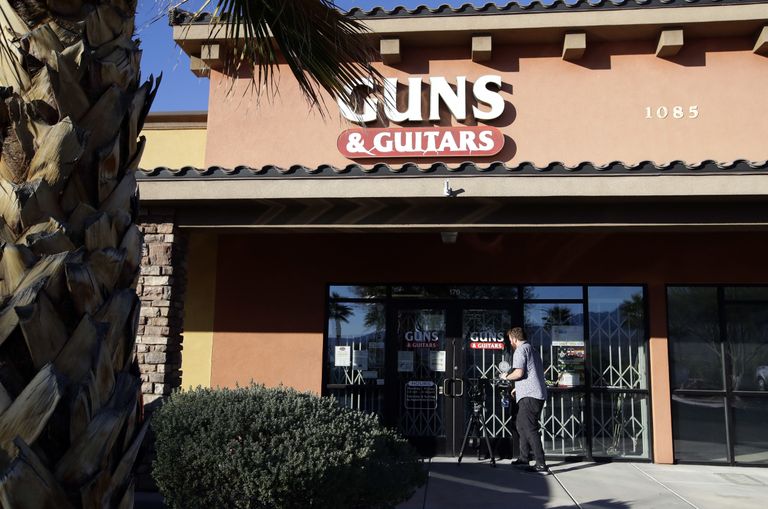 Nevadas Mesquite'is asuv kauplus Guns & Guitars, kust Las Vegas tulistaja Stephen paddock osa oma relvi ostis